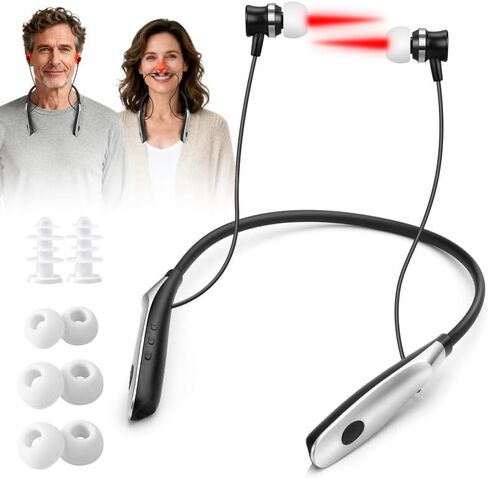 2-in-1 Red Light Wellness Device for Nose & Ear – 650nm LED Wearable with Red Light Therapy,Auto Timer, Supports Rechargeable,Ear Comfort,Daily Care in Saudi Arabia