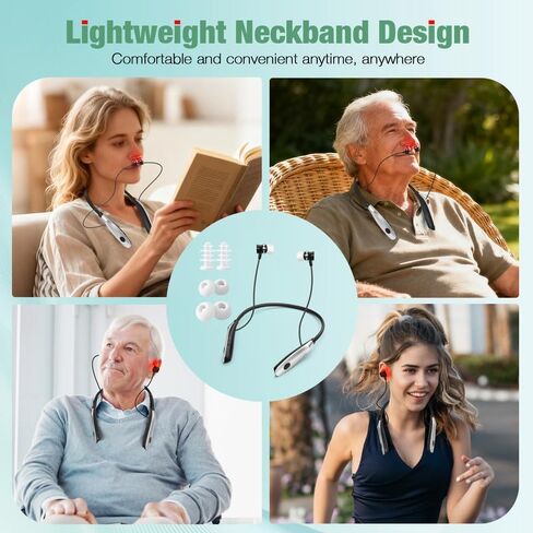 2-in-1 Red Light Wellness Device for Nose & Ear – 650nm LED Wearable with Red Light Therapy,Auto Timer, Supports Rechargeable,Ear Comfort,Daily Care in Saudi Arabia