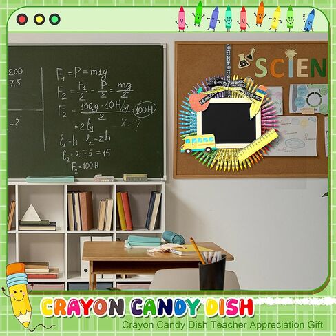 Sherr Teacher Gift 2026 DIY Crayon Wreath for Classroom Decoration, Handmade Colorful Teacher Appreciation Gift for Educators, Back to School Craft Kit in Kuwait