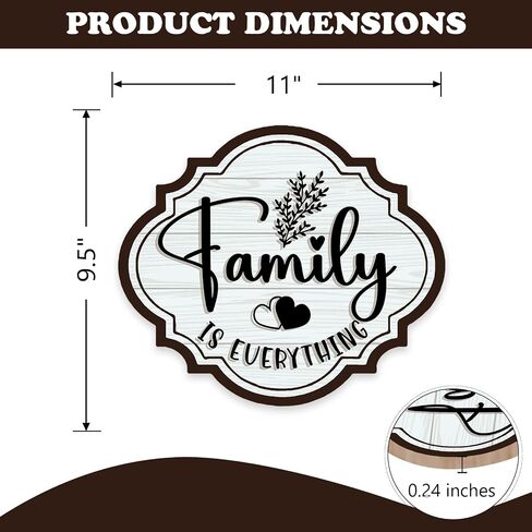 Vintage Family is Everything Front Door Sign, Retro Love Hearts Wood Plaque Hanger Outdoor Outside Porch Home Decor, Farmhouse Rustic Wooden Wreath Indoor Wall Hanging Decoration in Saudi Arabia