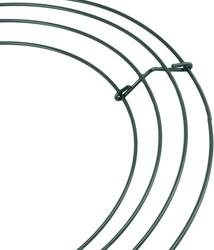 SOUJAP 40 PCS 10 Inch Metal Wreath Frame Ring, Round Green Wire Floral Wreath Form for Party, DIY Crafts, Home Decoration in Kuwait