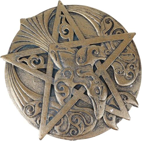 Ebros Gift Celtic Raven Lludd Morrigan Triple Goddess Pentacle And Sacred Rune Symbols Round Decorative Jewelry Trinket Box Figurine Mystical Legendary Folklore Accent in Kuwait