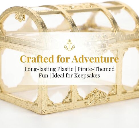Toyvian Mini Pirate Box Set of 4 Plastic Treasure Chests for Kids 3.54X2.36X2.36In Vintage Style Organizer for Coins Jewelry Party Favors and Role Play in Kuwait
