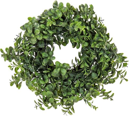 National Tree Company Artificial Wreath Decoration, Green, Fern Branch Base, Decorated with Long Leafy Stems, Spring Collection, 16 Inches in Kuwait