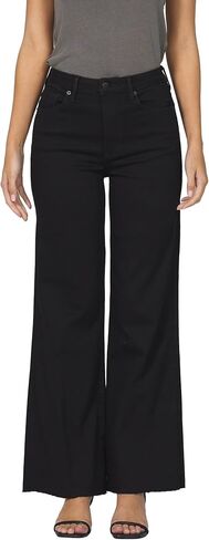 DEAR JOHN Fiona Women's Wide Leg Jeans High Rise Full Length Cut Off Hem Black Arrow - Size 30 in Saudi Arabia