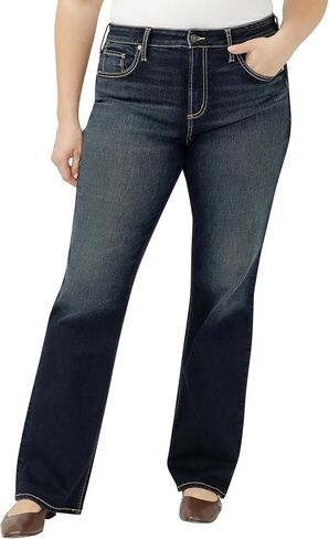 Silver Jeans Co. Women's Plus Size Avery High Rise Slim Bootcut Jeans in Kuwait