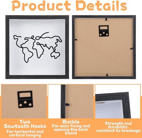 2 Pcs Travel Shadow Photo Keepsake, 8 inch Memory Box Honeymoon Fund Box with Slot Frame Adventure Best Gift for Keepsake International Traveler Women Men People Who Travel Hiker Unique in Saudi Arabia
