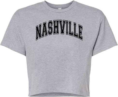 TeesAndTankYou Arch Nashville Crop Tee Shirt Women's in Kuwait