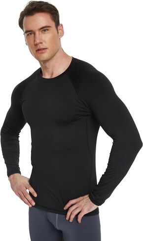 HovSiyla 5 Pack Long Sleeve Compression Shirts for Men Quick Dry Athletic Workout Base Layer Undershirt Tops for Gym Running in Saudi Arabia