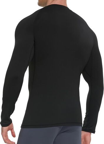 HovSiyla 5 Pack Long Sleeve Compression Shirts for Men Quick Dry Athletic Workout Base Layer Undershirt Tops for Gym Running in Saudi Arabia