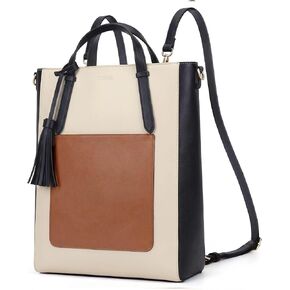 ECOSUSI Tote Bag Convertible Backpack for Women Vegan Leather Handbag Multifuction Shoulder Bag in Saudi Arabia