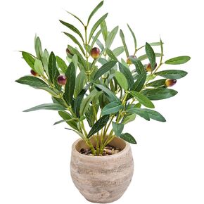 14'' Artificial Potted Plant, Small Fake Plant with Realistic Branches and Fruit Detail, Faux Tabletop Plant for Desk Shelf Coffee Table Home Office Decor in Saudi Arabia