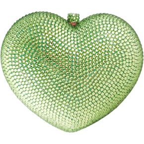 Women Heart-Shaped Rhinestone Evening Clutch Sparkling Romantic Handbag for Valentine's Day Wedding Banquet in Kuwait