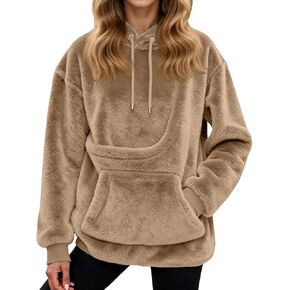 Oversized Hoodie With Dog Pouch Fleece Sharpa Pet Hoodies Carrier Large Pocket Hooded Sweatshirt For Puppy Dogs Holder in Saudi Arabia