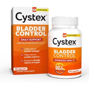 Cystex Bladder Control for Women - Helps Reduce Leaks, Urgency, & Stress Incontinence from Sneezing, Laughing, Coughing, & Exercise - Clinically Tested Pumpkin Seed & Soy Germ Extract - 48 Capsules in Saudi Arabia