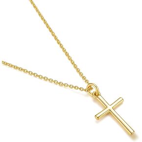 Cross Necklace for Women Gold Cross Necklaces for Women | 14K Gold Cross Necklace for Women Chain Pendant for Women Necklace Modern and Uncluttered Silhouette Crosses Chain Pendant in Saudi Arabia