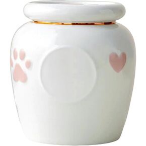 WF Ceramic Pet Ashes Keepsake, Design of Metal Threaded Cover Compatible with Cats for Dogs Memorial Ashes Urn 28 oz in Saudi Arabia