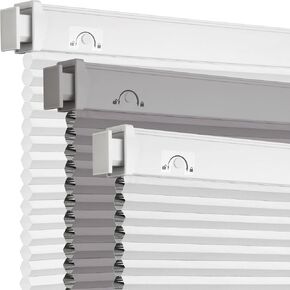 Grandekor No Tools No Drill Cordless Cellular Shades,34" W x 64" H,Blackout Honeycomb Blinds for Indoor Windows,UV Protection Privacy No Drill Blinds for Home,Door,White in Saudi Arabia