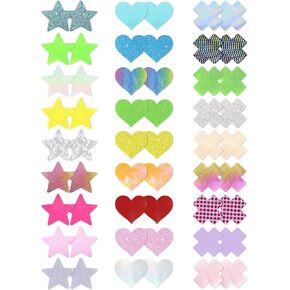 CICKEE Nipple Pasties Rave - 15/27 Pairs Pack Sticky Bra Nipple Covers for Women - Disposable Breast Patch in Saudi Arabia