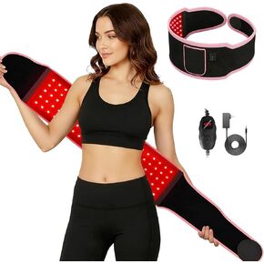Red Light Therapy Belt with 105 Advanced 3-in-1 LEDs - Portable 660nm & 850nm for Back/Abdomen, Waist Wrap with Rhythm Mode y Timer& Body - Red Light Therapy Waist Adjustable Heat in Saudi Arabia