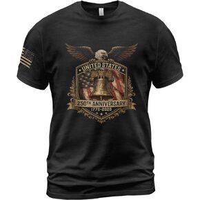 250 Year American Anniversary Shirt, Patriotic Shirts for Men, USA Eagle Graphic Shirt for Men in Saudi Arabia