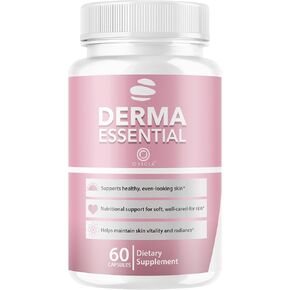 Derma Essential - Derma Essential Capsules Advanced Formula Support Premium Natural Ingredients, DermaEssential Pills Maximum Strength Health and Wellness Reviews, 60 Capsules for 1 Month in Saudi Arabia