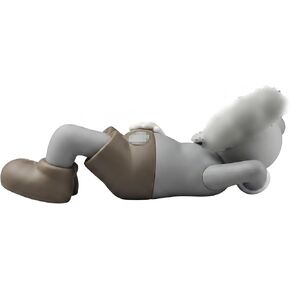 6-Inch Grey Decorative Art Figure, Modern PVC Collectible Sculpture with X-Eye Design, Creative Kitchen Office Home Decor for Shelves, Desks, Living Room, and Art Lovers in Saudi Arabia