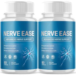 (2 Pack) Nerve Ease Capsules, NerveEase Pills with All Natural Ingredients, Advanced Overall Health and Wellness Vitamin Supplement Formula for Maximum Strength Multivitamins Support (120 Capsules) in Saudi Arabia