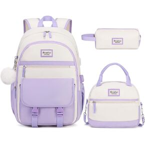 Bevalsa Backpack for Girls, School Backpacks for Girls, Kids Backpack with Lunch Box & Pencil Pouch for Teens Girl Kids Elementary Middle High School College Student Bookbag Daypack in Saudi Arabia