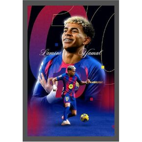 XIHOO Lamine Yamal Poster Soccer Player Posters for Room Bedroom Aesthetic Home Decor Unframe Wall Art Print Silk Canvas Poster 11x17in 28x43cm in Saudi Arabia