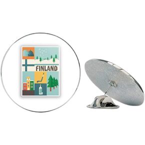 Finland Round Metal 0.75" Lapel Pin Hat Shirt Pin Tie Tack Pinback in Saudi Arabia