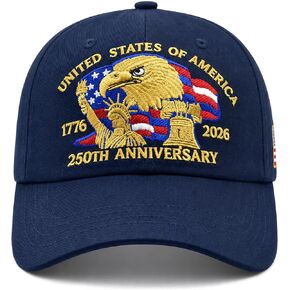 250th Anniversary USA Hat for Men Women, Embroidery Adjustable Baseball Cap in Saudi Arabia