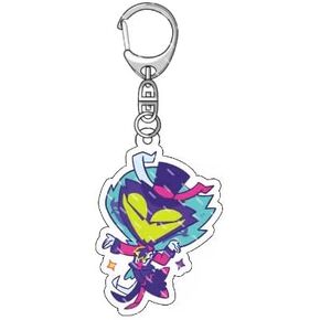 Cartoon Anime Pendant Keychains Holder Car Key Ring Mobile Phone Bag Hanging Cute Kawaii Chibi Hazbin Hotel Helluva Boss (Asmodeus/Style 2) in Kuwait