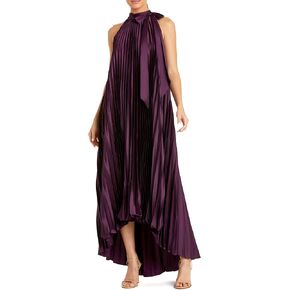 Mac Duggal Pleated Halter Neck High Low Gown in Saudi Arabia
