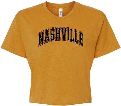 TeesAndTankYou Arch Nashville Crop Tee Shirt Women's in Kuwait