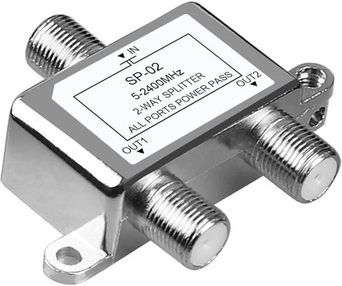 NEWCARE Digital 4-Way Coaxial Cable Splitter 5-2400MHz, RG6 and RG59 Compatible，4 Port Coax Splitter for Satellite, Cable TV, Antenna System, High Speed Internet and MoCA Network in Saudi Arabia