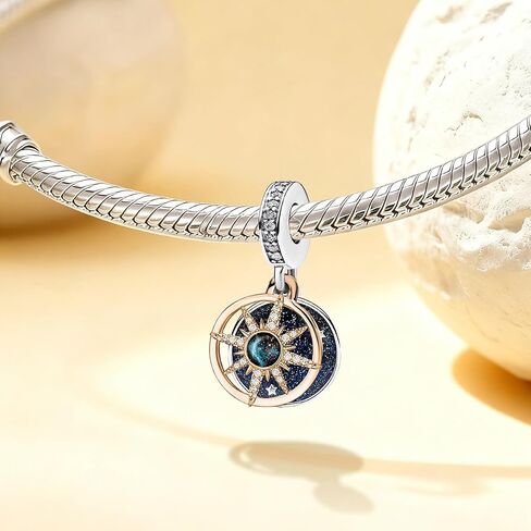 1Pc 925 Silver Fashionable Star Moon Series Charm Beads Charms Fit DIY Jewelry Matching And Daily Outfit Decoration Gift For Women Gifts For Mom Party Favors in Kuwait