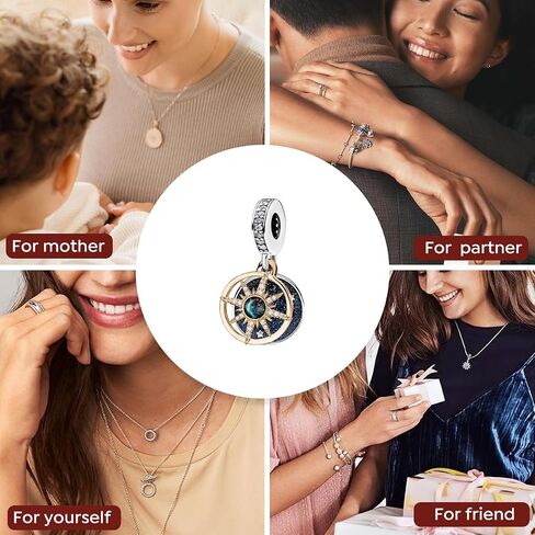 1Pc 925 Silver Fashionable Star Moon Series Charm Beads Charms Fit DIY Jewelry Matching And Daily Outfit Decoration Gift For Women Gifts For Mom Party Favors in Kuwait
