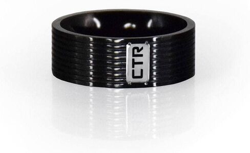 Black Colored Racing Stripes LDS CTR Ring by Ringmasters | Choose the Right Faith Ring | Keepsake LDS Jewelry in Saudi Arabia