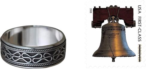 NOVICA Artisan خاتم دوار من الفضة الإسترليني للرجال مصنوع يدويًا من الفضة الإسترلينية بدون حجر باند إندونيسيا [عرض السوار 9 مم عرض] "موجات متدحرجة" in Kuwait