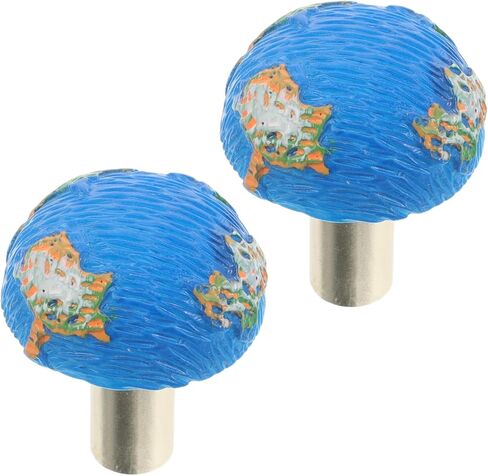 HANABASS Creative Earth Shaped Drawer Knobs for Room, Cute Cartoon Cabinet Pulls, 2pcs Set, Decorative Dresser Handles for Wardrobe and Shoe Cabinet in Kuwait