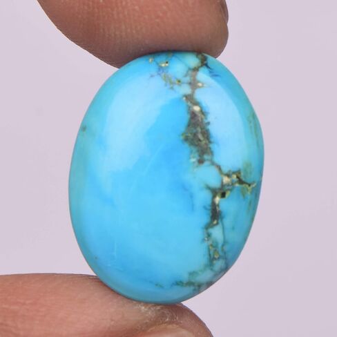 GEMHUB Egl Certified Blue Turquoise Stone 12.00 Ct, Oval Cabochon Turquoise Loose Gemstone in Kuwait