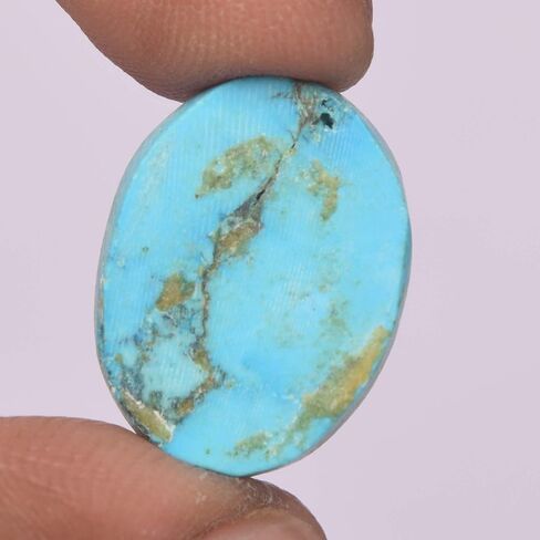 GEMHUB Egl Certified Blue Turquoise Stone 12.00 Ct, Oval Cabochon Turquoise Loose Gemstone in Kuwait