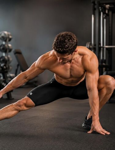 Men's Running Shorts with 6 Pockets, Non-Slip Waistband Compression Shorts, Secure Phone & Bottle Biker Workout in Saudi Arabia