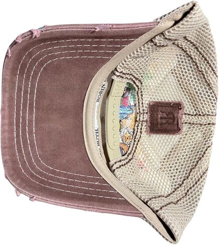 Robin Ruth Quality Ball Cap Hat Alaska Design Soft Distressed Bill Mesh Chocolate Brown and Green in Saudi Arabia