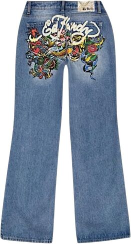 ED HARDY جينز نسائي فضفاض WEHD8100-3 in Kuwait