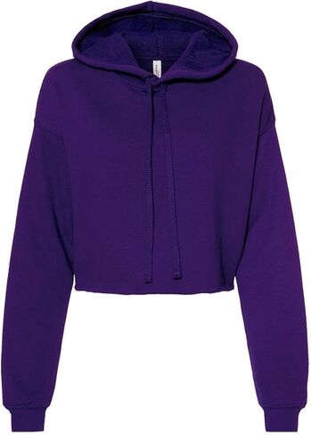 BELLA+CANVAS Ladies' Cropped Fleece Hoodie, TEAM PURPLE, M in Kuwait