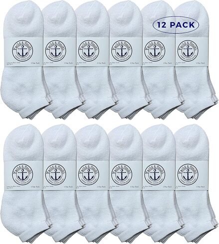 Yacht & Smith Mens Wholesale Bulk No Show Ankle Socks, Cotton Sport Athletic Socks - Size 10-13 in Kuwait