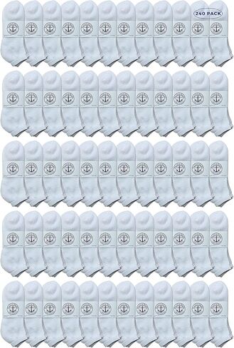 Yacht & Smith Mens Wholesale Bulk No Show Ankle Socks, Cotton Sport Athletic Socks - Size 10-13 in Kuwait