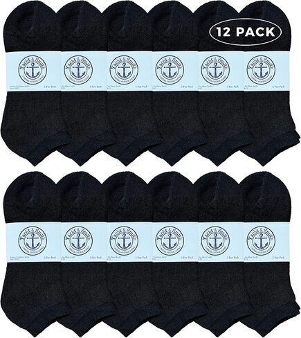 Yacht & Smith Mens Wholesale Bulk No Show Ankle Socks, Cotton Sport Athletic Socks - Size 10-13 in Kuwait